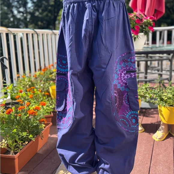 Vibrant Paisley Cargo Pants - Picture 5 of 11